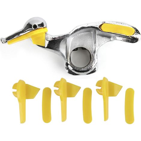 Cavalletto smontagomme per auto in acciaio inox, accessori a testa d'anatra rimovibili con cuscinetti protettivi da 30 mm/1,2 pollici (1/4)