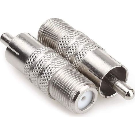 Type Femelle Prise RCA Composite Phono Adaptateur Vidéo Mâle Coax Cable Splitter Adaptateur Connecteur, connecteurs f connecteurs de câble Satellite connecteurs antenne -Paquet de 2 (1/5)