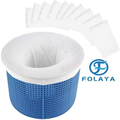 Chaussettes de Skimmer de Piscine FOLAYA - Lot de 10 - Protection pour filtre de piscine (1/4)