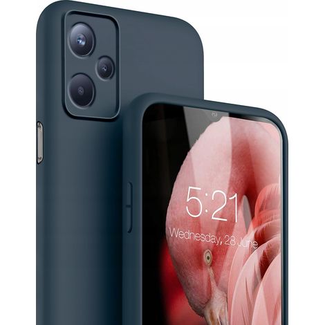 FUNDA SUAVE MATE AZUL MARINO PARA REALME C35 + CRISTAL (1/3)