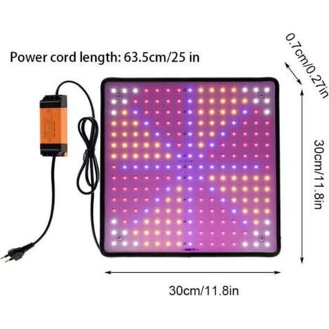 45W Vollspektrum-LED-Pflanzenlampe, die ultraviolette und infrarote Strahlen enthält – geeignet für alle Wachstumsstadien von Gemüse.