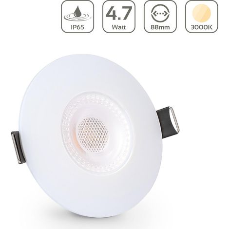 LED Einbaustrahler IP65 4,7W - Farbe: weiß - Lichtfarbe: 3000K