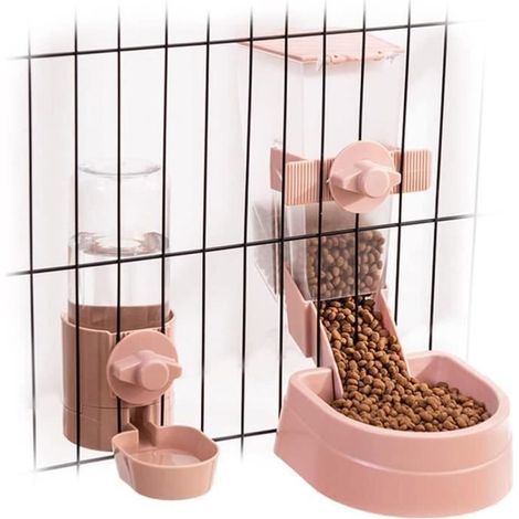 Bouteille d\'eau et de nourriture pour lapin,YSTP distributeur automatique de mangeoire pour animal domestique, pour lapin, furet (1/4)