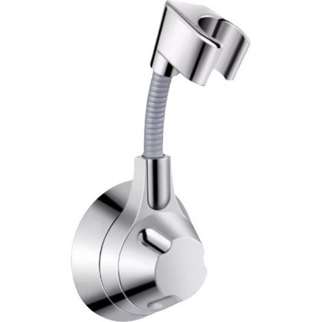 (Argent) Support Pommeau de Douche Sans Perçage, Accroche Pommeau de Douche, Support Douchette Mural Charge Jusqu'à 5 kg, Support de Douche, pour Pommeau de Douche Douchette Salle de Bain (1/5)