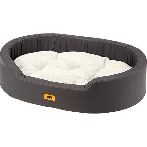 Ferplast DANDY F Cuccetta con cuscino double-face. 6 misure. Variante 45 - Misure: 45 x 35 x h 13 cm - Grigio (1/5)