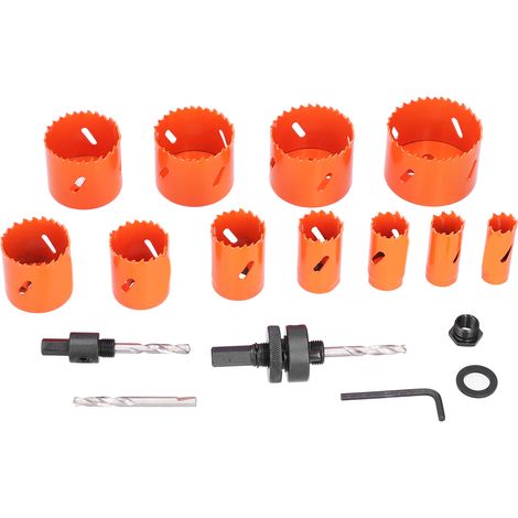 Kit de 17 forets cloches bimétalliques en acier rapide, de 19 mm à 63,5 mm (1/5)