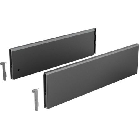 Hettich – Set ArciTech Topside pour tiroir 218/94 ou 250/126 mm – Longueur 650 mm – Acier époxy anthracite – 9122970 (1/2)