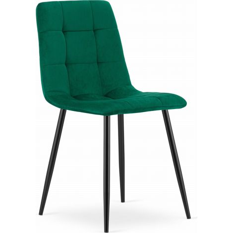 Sedia Kara - velluto verde scuro x 1 (1/5)
