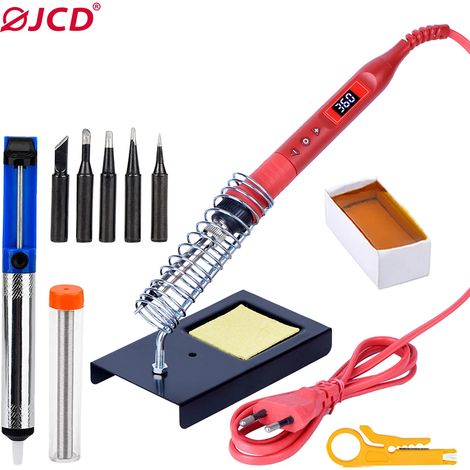 Kit de fer à souder numérique (100 W, 220 V), température réglable, outils de soudage, élément chauffant en céramique (1/4)