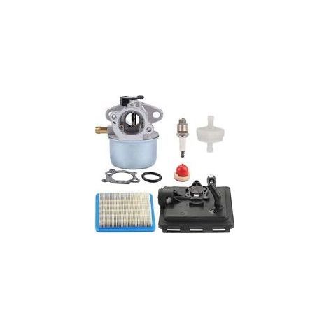 799868 498170 carburateur pour Briggs & Stratton 124T02 124T07 126M02 129700 12V800 12C700 4 Temps Petits Moteurs, remplace 14111 799872 694202, avec Base d'amorce de Filtre à air YMYNY