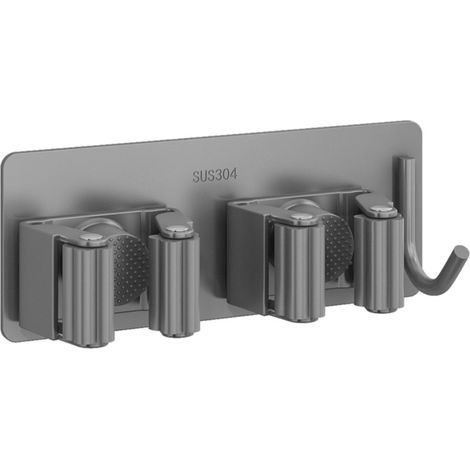 soporte para escobas, acero inoxidable, montaje en pared, impermeable, para garaje, cocina, jardín. (1/5)