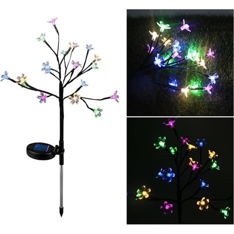 Arbre Cerisier Lumineux Solaire LED IP44 – Décoration Jardin Paysager pour Terrasse Pelouse