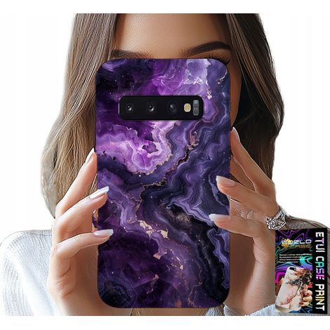 Hülle für Samsung Galaxy S10 – modisches, feminines Lila-Marmor-Design + Folie (1/5)