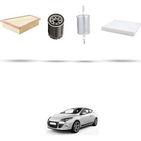Kit tagliando 4 filtri compatibile con Reanult Megane III 2.0 16V 103Kw dal 2009 (1/5)