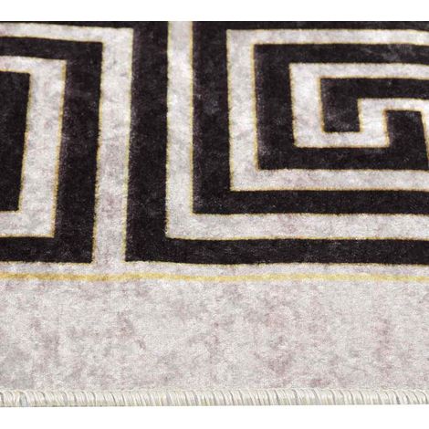 Tapis de salon Style Moderne Tapis de sol - Tapis lavable antidérapant 190x300 cm Beige clair BV682103 - BonneVie (1/5)