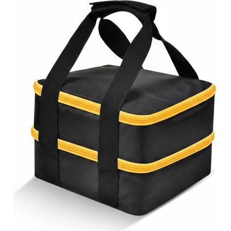 Étui pour appareils électriques, sacoche de rangement, porte-documents, housse pour ordinateur portable avec compartiments séparés et poignée robuste en polyester, idéal pour l'atelier, le garage, les (1/5)