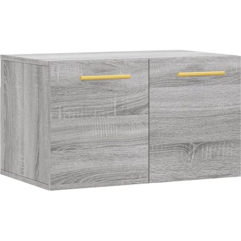 vidaXL Mobile a Parete Grigio Sonoma 60x36,5x35cm in Legno Multistrato (1/5)