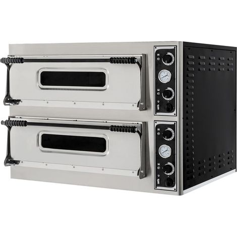 Four à pizza BASIC XXL 66 2 chambres 400V/18000W 1360x844x(H)745 mm - Hendi