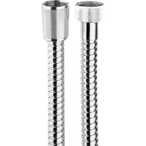 BOSSINI - FLESSIBILE DOCCIA DOPPIA AGGRAFFATURA 1/2" X 1/2" FF CONICO 80 CM. CROMO A00045