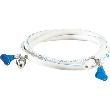 Tuyau à gaz flexible 150 cm – Caoutchouc 6mm intérieur – Conforme aux normes de sécurité – 2 colliers de serrage inclus