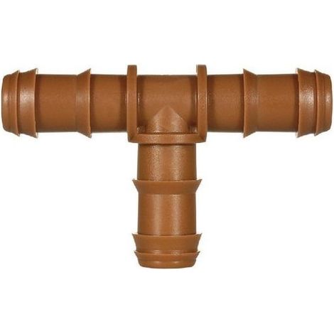 Tee Arrosage goutte à goutte 16mm marron (1/5)