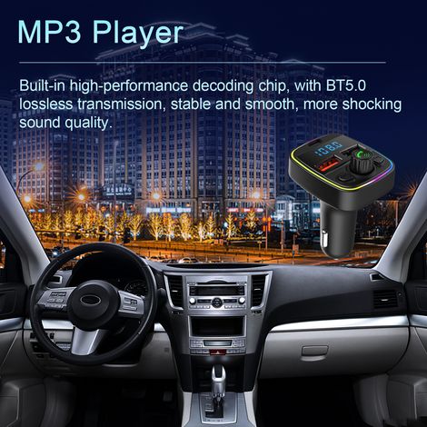 Lecteur MP3 BT pour voiture, récepteur Radio PD et double adaptateur de Charge USB, prise en charge des appels mains libres, lecture sur disque U (1/5)