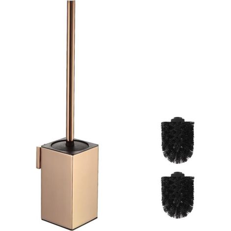 Porte-Brosse WC Rosé Gold Mural en Acier INOX 304, Élégant et Antirouille avec Réservoir Hygiénique – pour Salle de Bain Moderne et Hôtel (1/5)