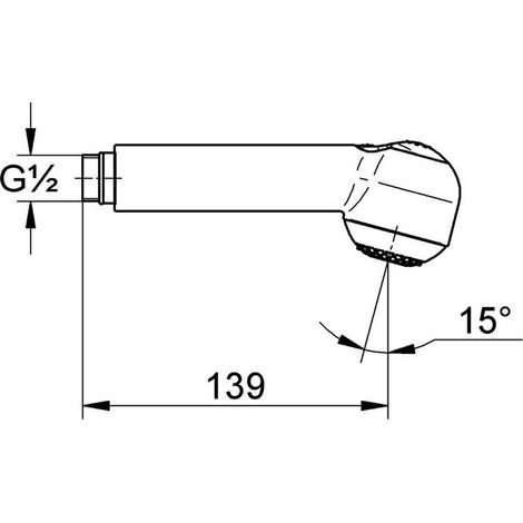 GROHE Ducha de doble chorro para grifos de fregadero Eichelberg Al Dente, cromo, 44055126