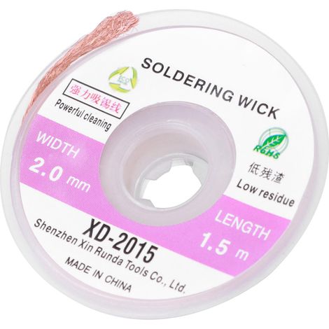 Fil à dessouder à faible résidu et sans nettoyage, bandes à dessouder en combinaisons de 1,5, 2,0, 2,5, 3,0 et 3,5 mm. (1/5)