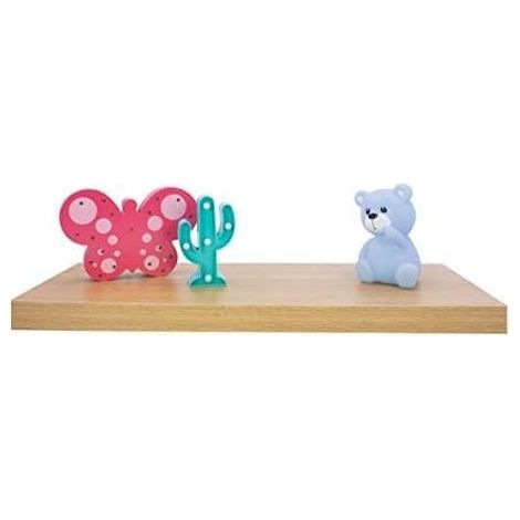 Étagère Flottante avec Panneau Creux de 3,8 cm d'épaisseur Finition chêne pour Chambre à Coucher, Cuisine, Bureau 60 cm x 23 cm, 60 cm x 23 cm x 3,8 cm