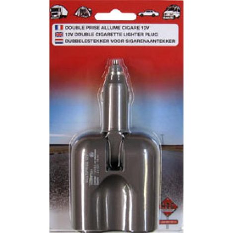Adaptateur Double prise allume-cigare 12V 2x1A Max