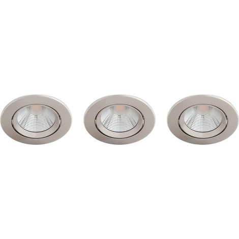 Pack 3 Downlight LED Philips "Sparkle" Circular 5,5W 350Lm Niquelado 2700K [PH-929002374322 (1/3)