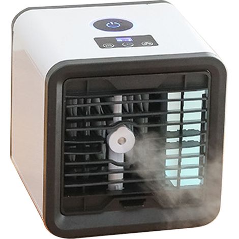 Ventilateur refroidisseur d'air, 3 vitesses, USB, atomisation, Humidification, Mini climatiseur (1/5)