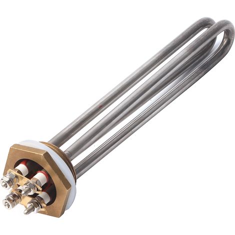 Tube chauffant électrique en acier inoxydable, fournitures industrielles, filetage en laiton BSP 1,25 pouce, 48 V CC, 1500 W (1/5)