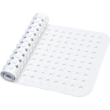 Ahlsen Tapis de Bain/Douche Diamant antidérapant, Tapis de Bain Anti-moisissure, lavables en Machine et sans Latex, Idéal pour Les Personnes âgées et Les Enfants (Blanc, 88x40cm) (1/5)