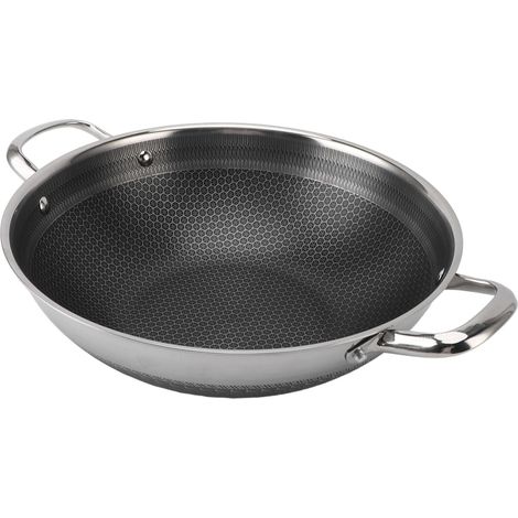 Poêle antiadhésive en acier inoxydable 316, compatible lave-vaisselle, avec double poignée, pour plaques à induction et cuisinières à gaz, 28 cm / 11 pouces (8,3 cm de hauteur). (1/5)