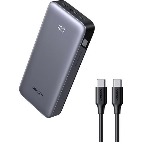 Powerbank Ugreen PB532 da 20000 mAh, con 2 porte USB-C, 30 W (grigio) (1/2)