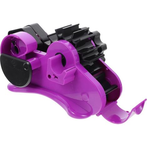 Grand dévidoir à ruban adhésif semi-automatique (46 mm) – Porte-ruban manuel pour emballage, idéal pour le bureau et les loisirs créatifs, doté d'une lame de coupe affûtée. (1/5)