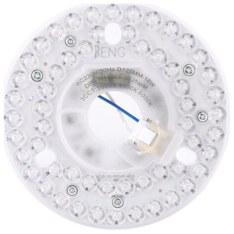 Kit de rénovation pour ventilateur de plafond à LED 4,92 pouces 18 W 3CCT 3000 K 4000 K 6000 K intensité variable rond carte PC de remplacement 230 V (1/5)