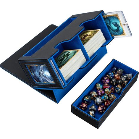 Wigearss Boîte à bouquets, boîte à ponts, boîte de pont Dippio pour cartes MTG, cartes TCG, capacité de 300 cartes à collectionner (1/5)