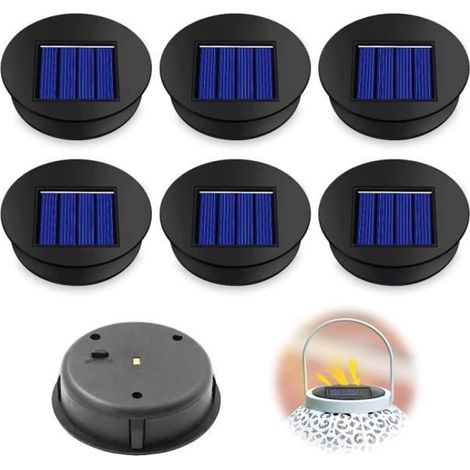 Lampe Solaire - 6 Pièces - Ampoule LED - Panneau Solaire - 8 cm (1/4)