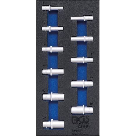 Insert de Servante d Atelier 1/3 - 11 pcs Douilles Longues 10 mm (3/8) Six Pans - Organisation et Accessibilité - D-Work