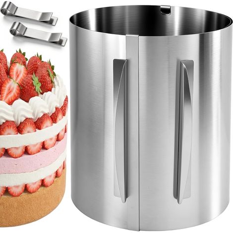 Adjustable Pastry Circle Height 20 cm with Visual Scale Diameter 16-30 cm (1/5)