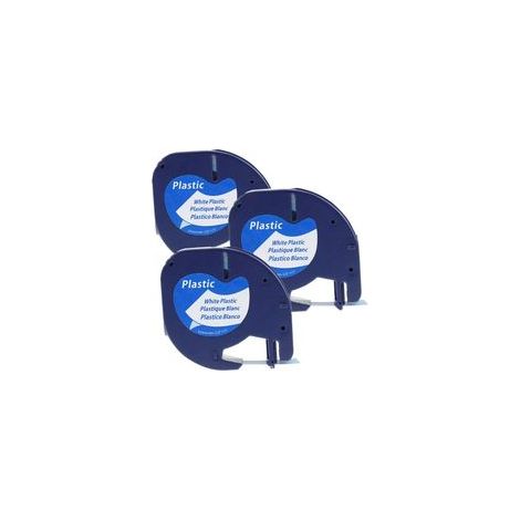 Compatible with DYMO LT-100H label printer ribbon, LetraTag 12mm label paper 91201Three-piece set (1/2)