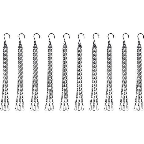 10 pièces oiseau Feeders cintre Imitation Rattan suspendu pot de fleurs Chains décoratif Grow Basin maison jardin décor (1/5)