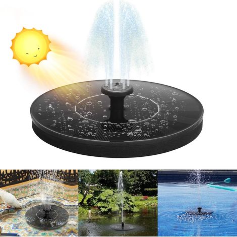 1,4-W-Solarbrunnen für den Außenbereich mit 4 Stützstangen und 4 verschiedenen Ausführungen, maximale Höhe 65 cm, für Garten, Vogeltränke, Teich, Schwimmbad. (1/4)