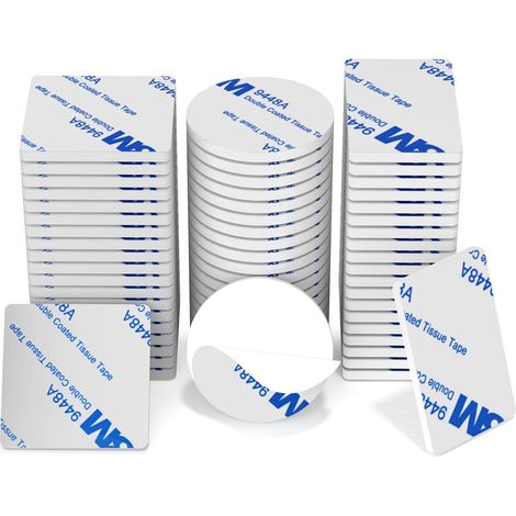 60 Pièces Pastille Adhésive Double Face, Mousse EVA Imperméable, Formes Variées pour Maison et Bureau