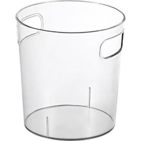 Poubelle transparente, poubelle transparente avec poignées, corbeille à déchets de forme ronde pour salle de bain, chambre à coucher, cuisine, bureau (Petite taille 21 pouces) (1/5)