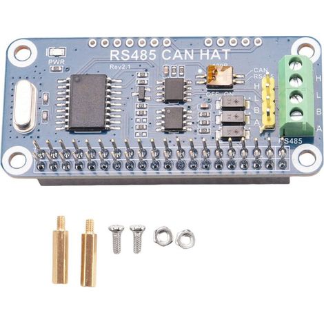 Adattato alla scheda di espansione Waveshare RS485 CAN HAT, compatibile con Raspberry Pi, consente una comunicazione stabile a lunga distanza e supporta la scheda della porta seriale di Raspberry Pi.
