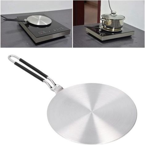 Adaptateur Induction,Disque Adaptateur Plaque de Diffusion de Chaleur en Acier Inoxydable,Diffuseur à Induction(24cm) HB032 (1/3)